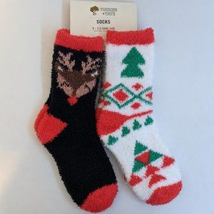 Tucker + Tate Rudolph Christmas Tree Fuzzy Sock Set